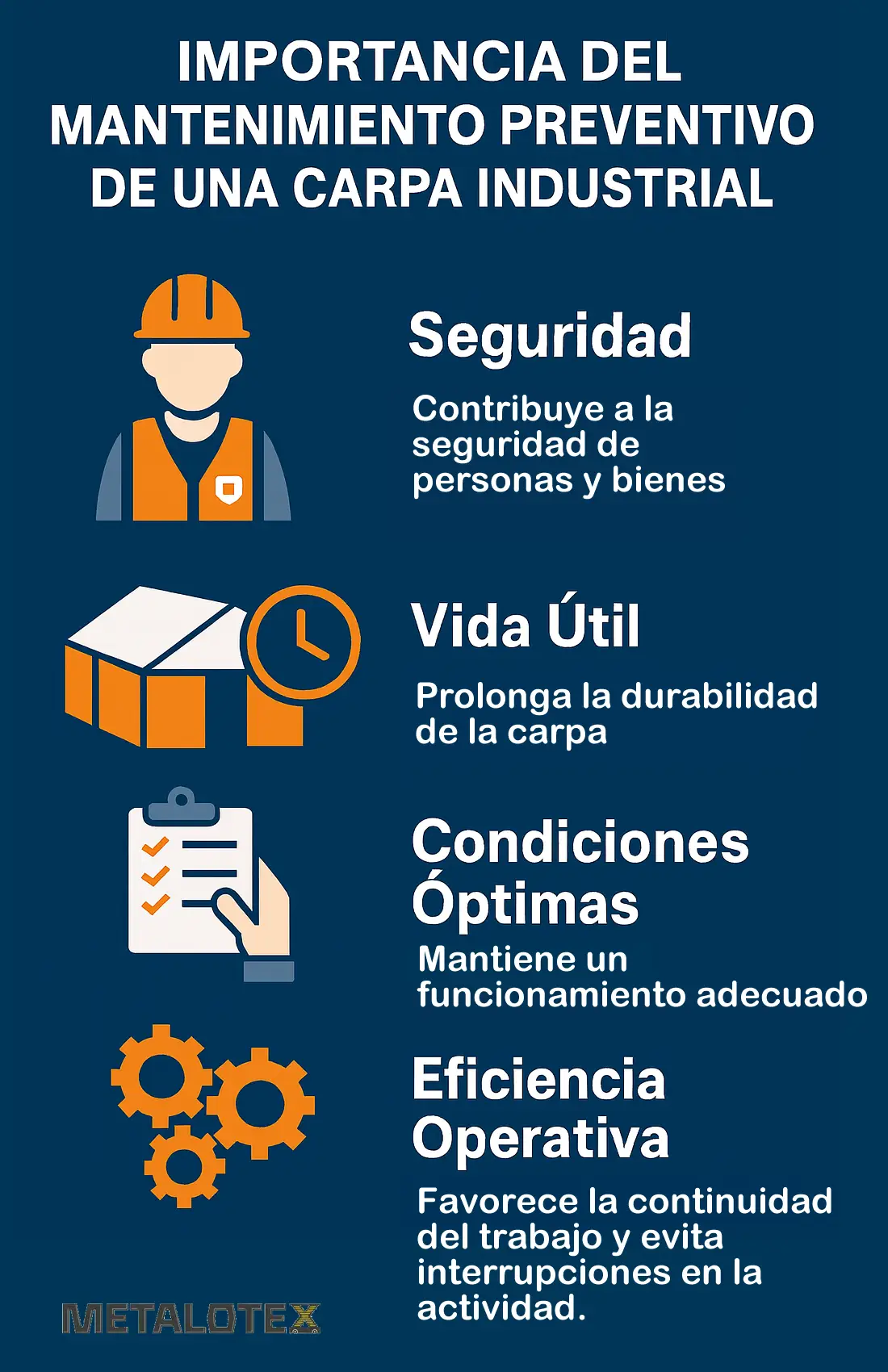Mantenimiento preventivo de una carpa industrial