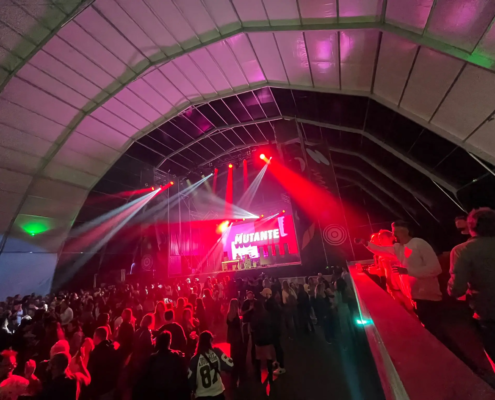 Carpa gigante. Detalle del concierto