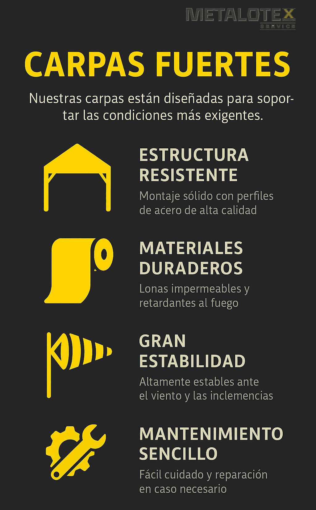 Carpas fuertes infografía