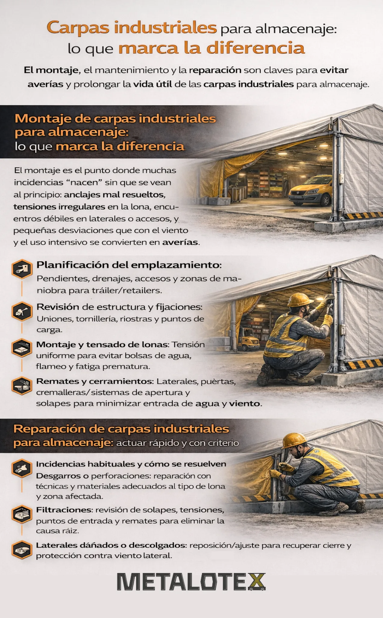 carpas industriales para almacenaje